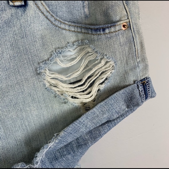 BDG Denim Distressed Mid Rise Slayer Shorts - Picture 3 of 10
